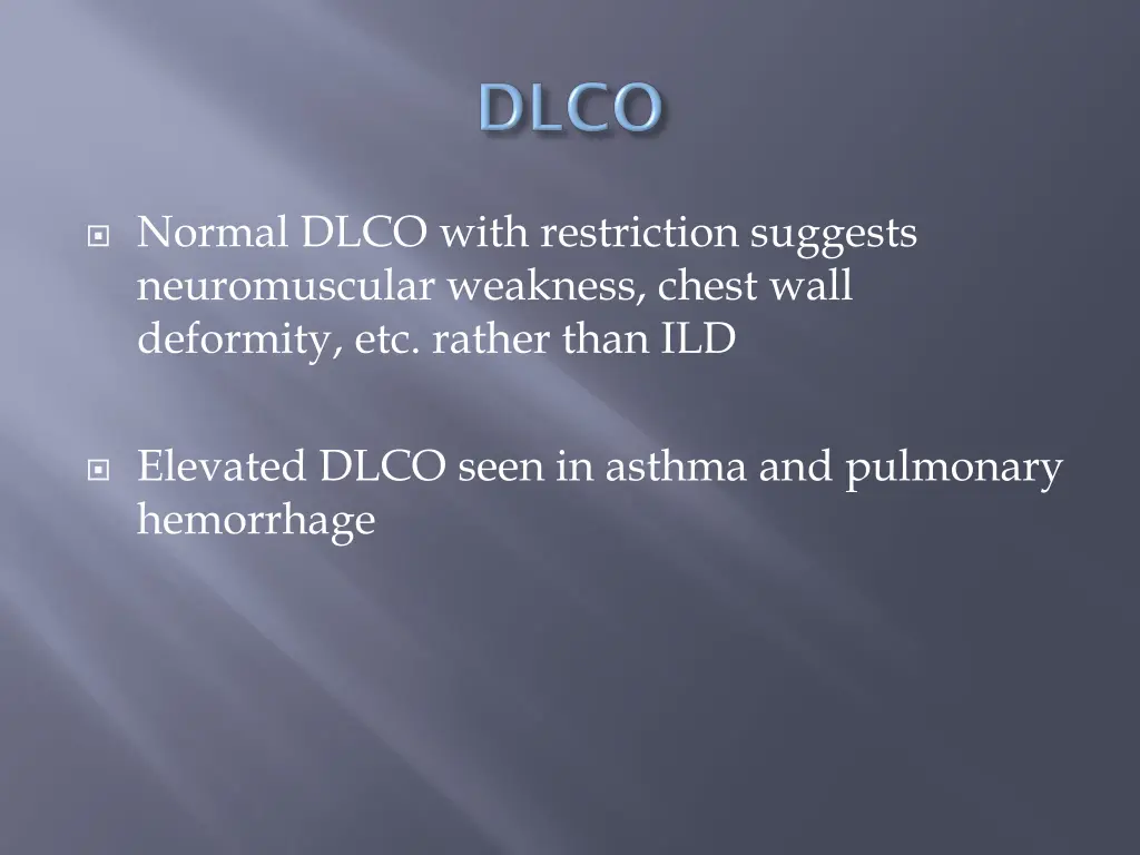 normal dlco with restriction suggests