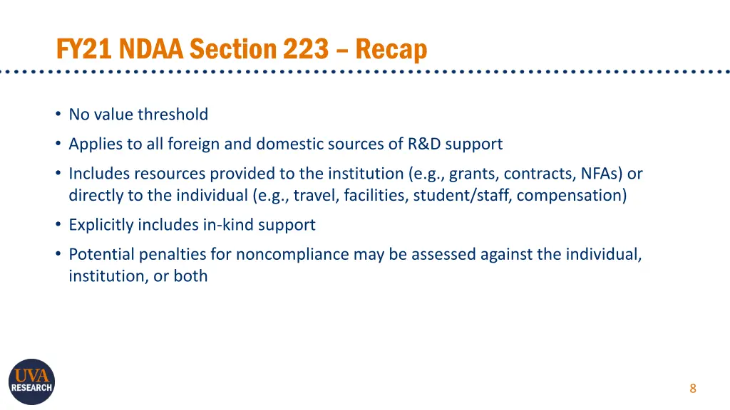 fy21 ndaa section 223 recap