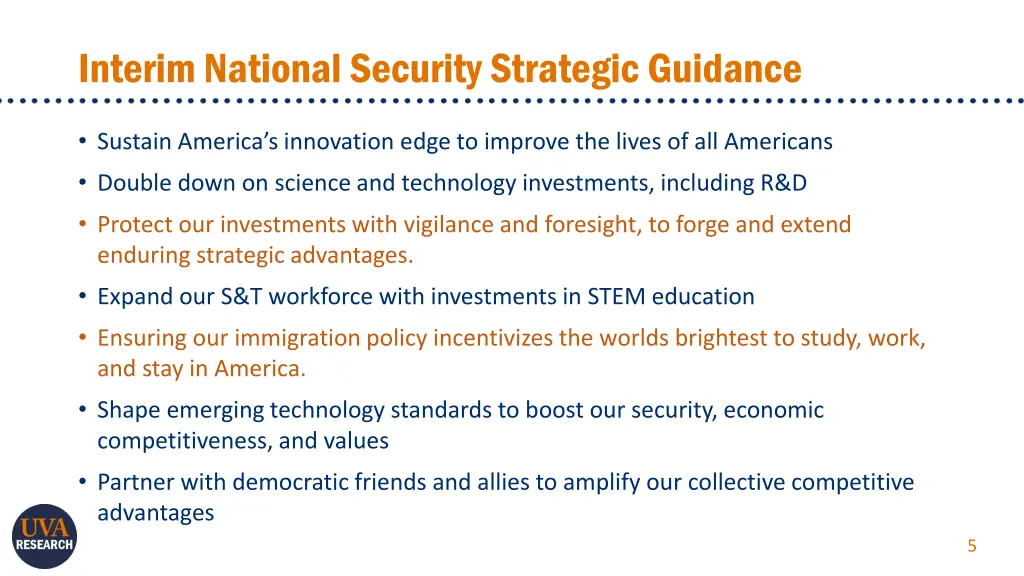 interim national security strategic guidance