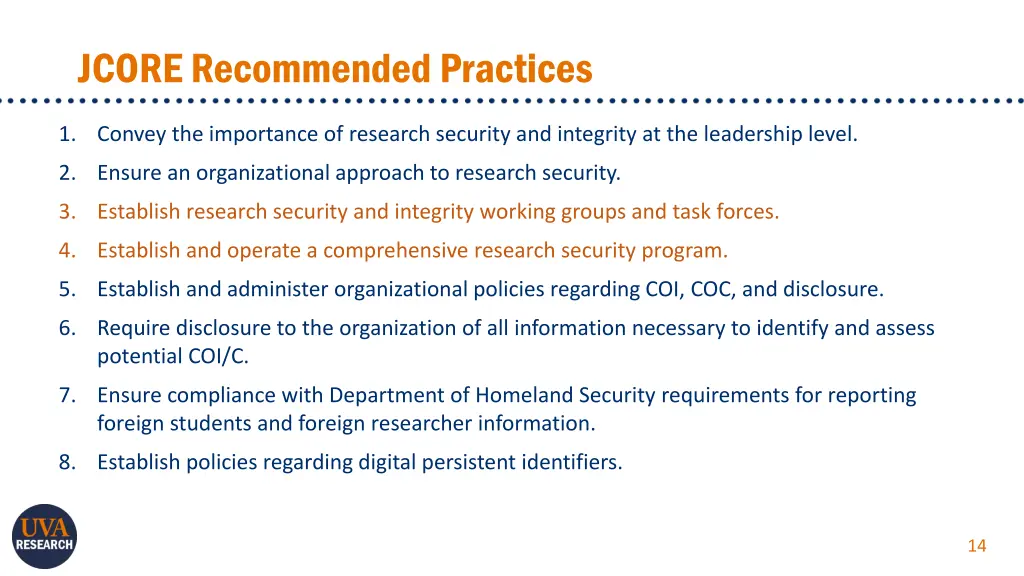 jcore recommended practices 1