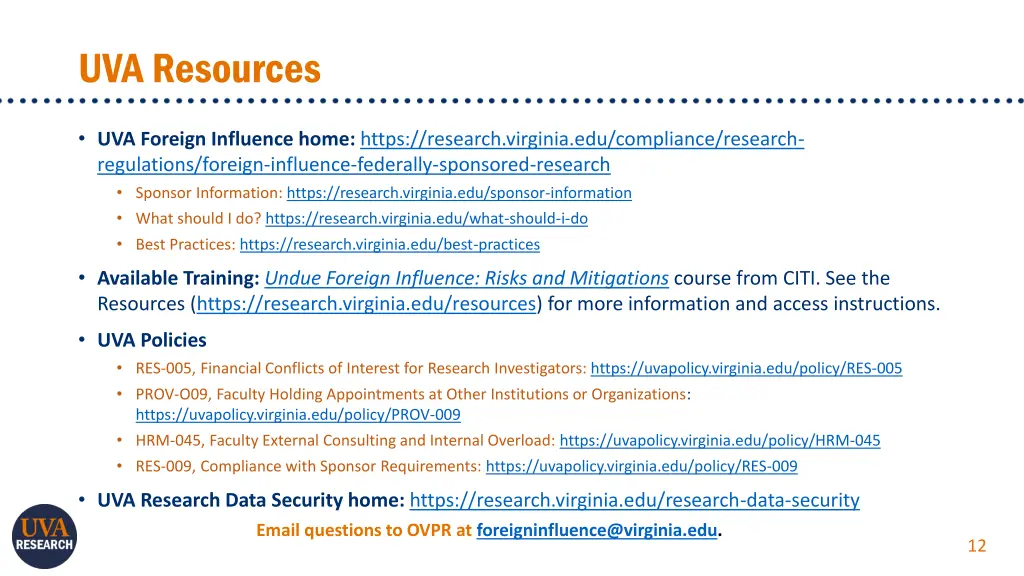 uva resources