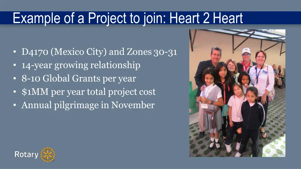 example of a project to join heart 2heart