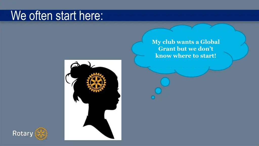 we often start here