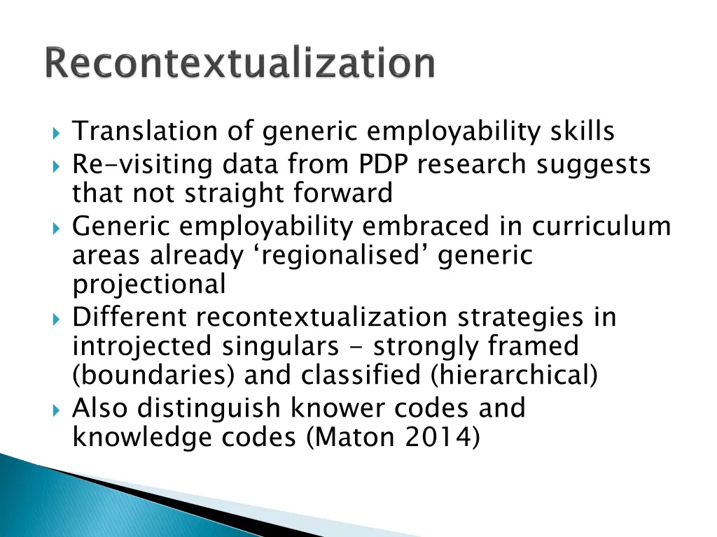 translation of generic employability skills
