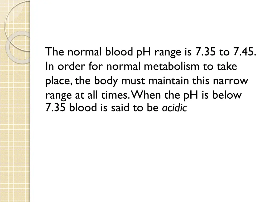 the normal blood ph range