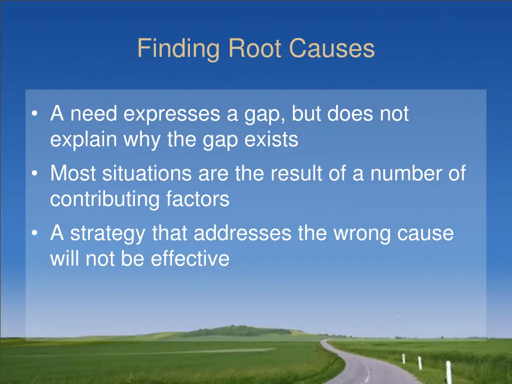 finding root causes