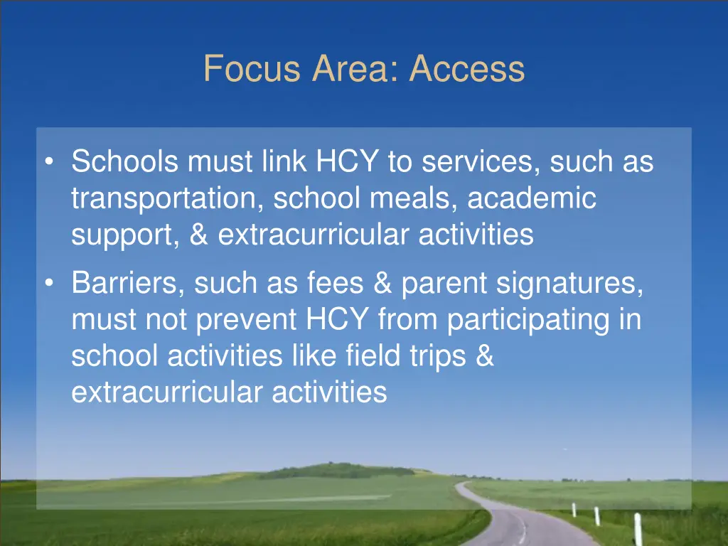 focus area access