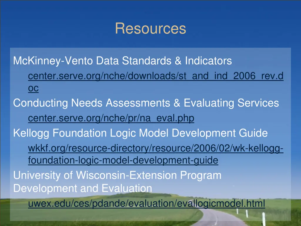 resources