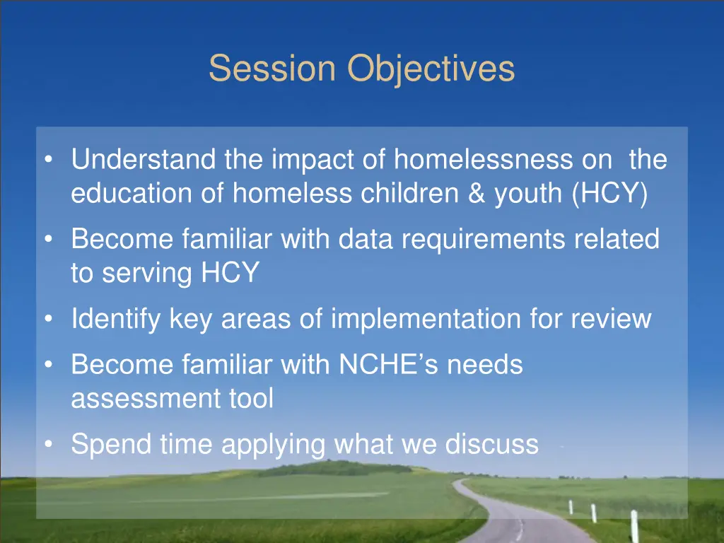 session objectives