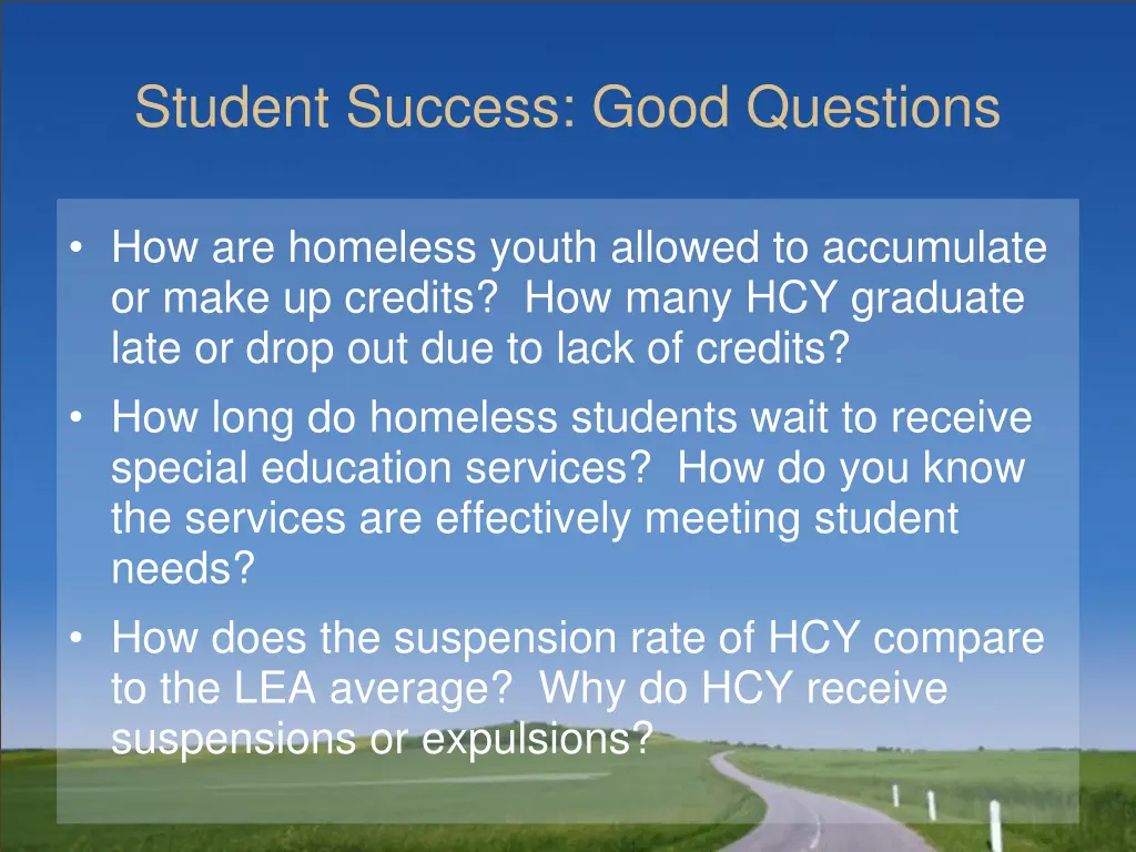 student success good questions 1