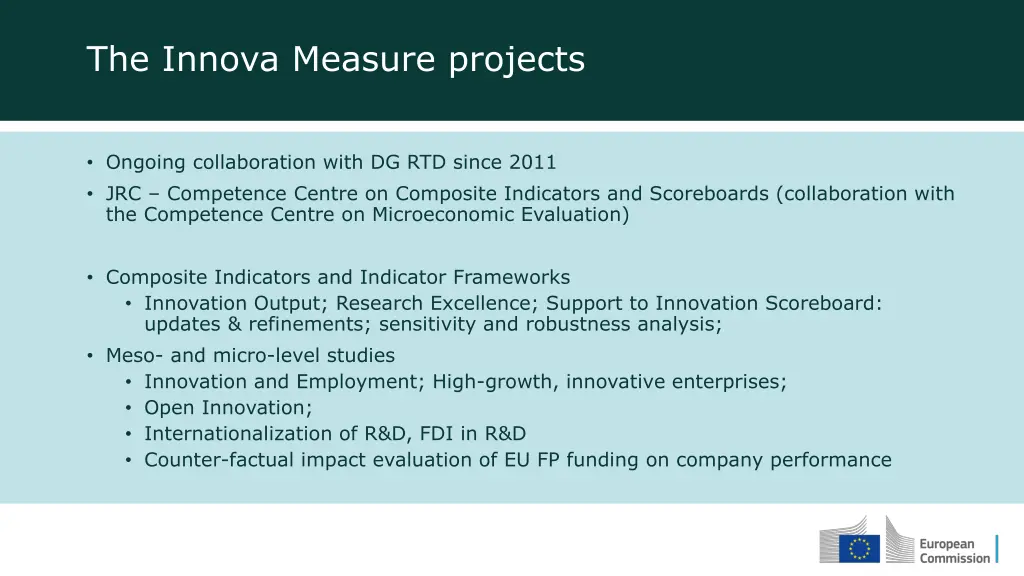 the innova measure projects