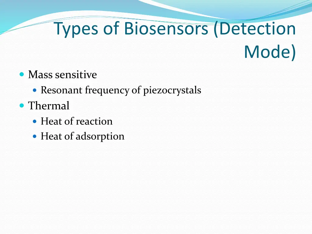 types of biosensors detection 1