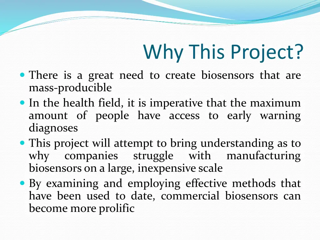 why this project