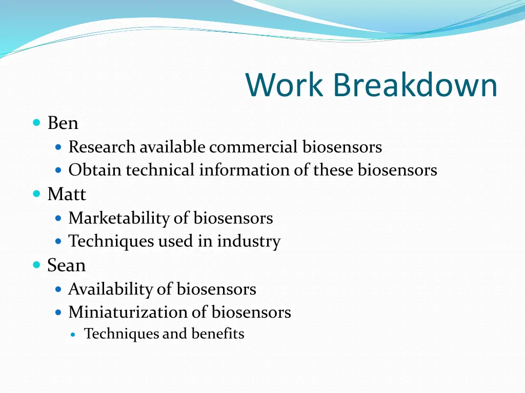 work breakdown