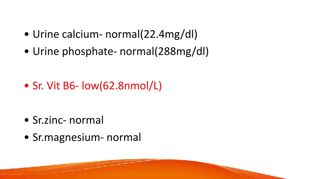 urine calcium normal 22 4mg dl urine phosphate