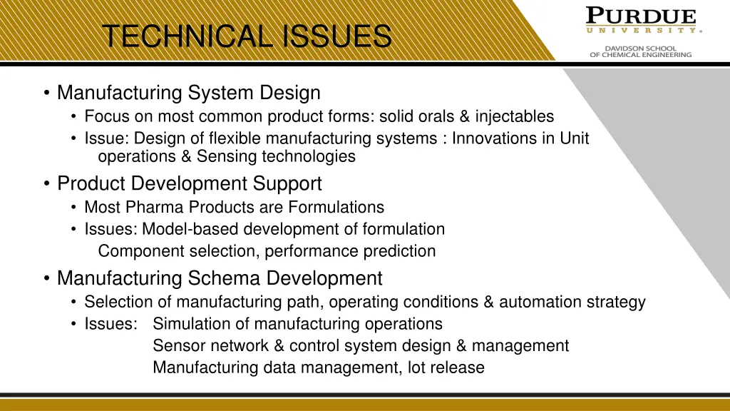 technical issues
