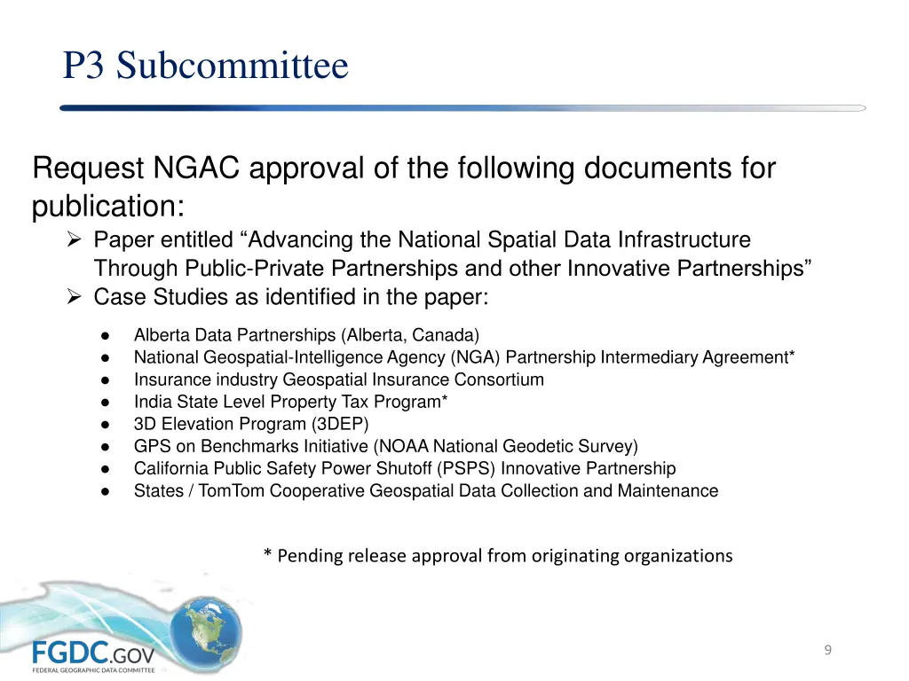 p3 subcommittee
