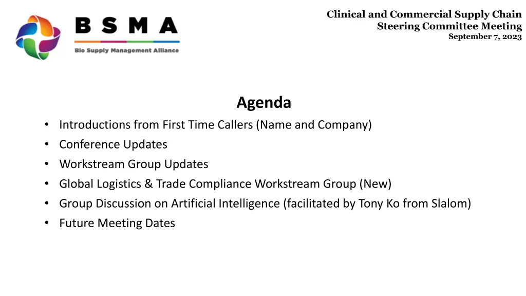 clinical and commercial supply chain steering 1