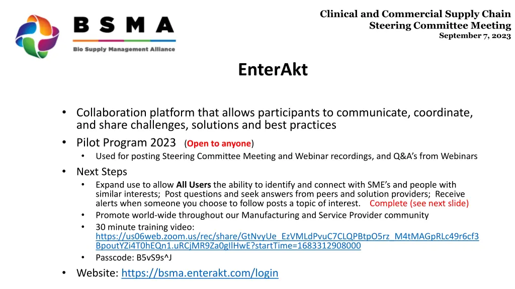clinical and commercial supply chain steering 12