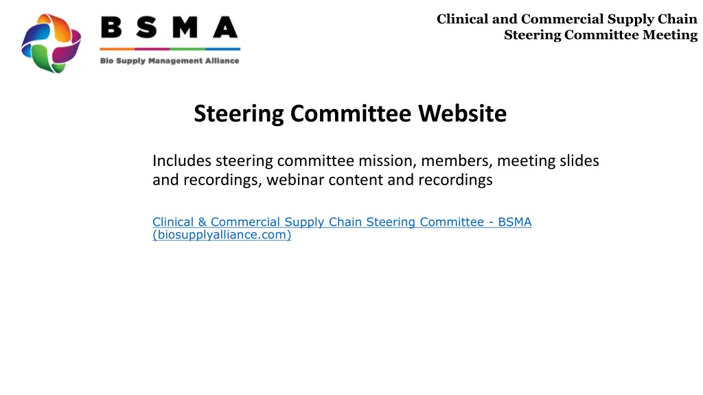 clinical and commercial supply chain steering 15