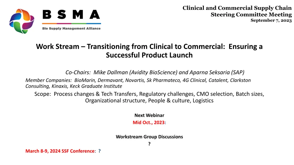 clinical and commercial supply chain steering 5