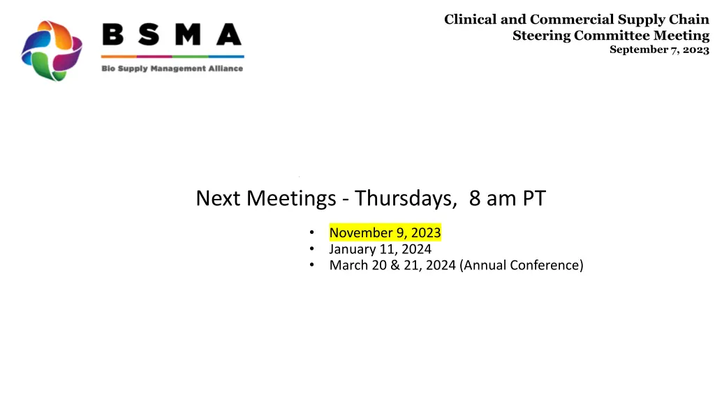 clinical and commercial supply chain steering 8