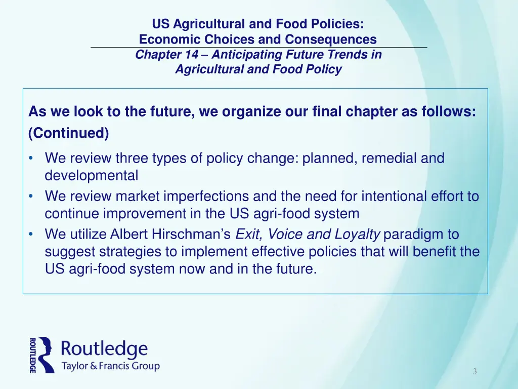 us agricultural and food policies economic 2