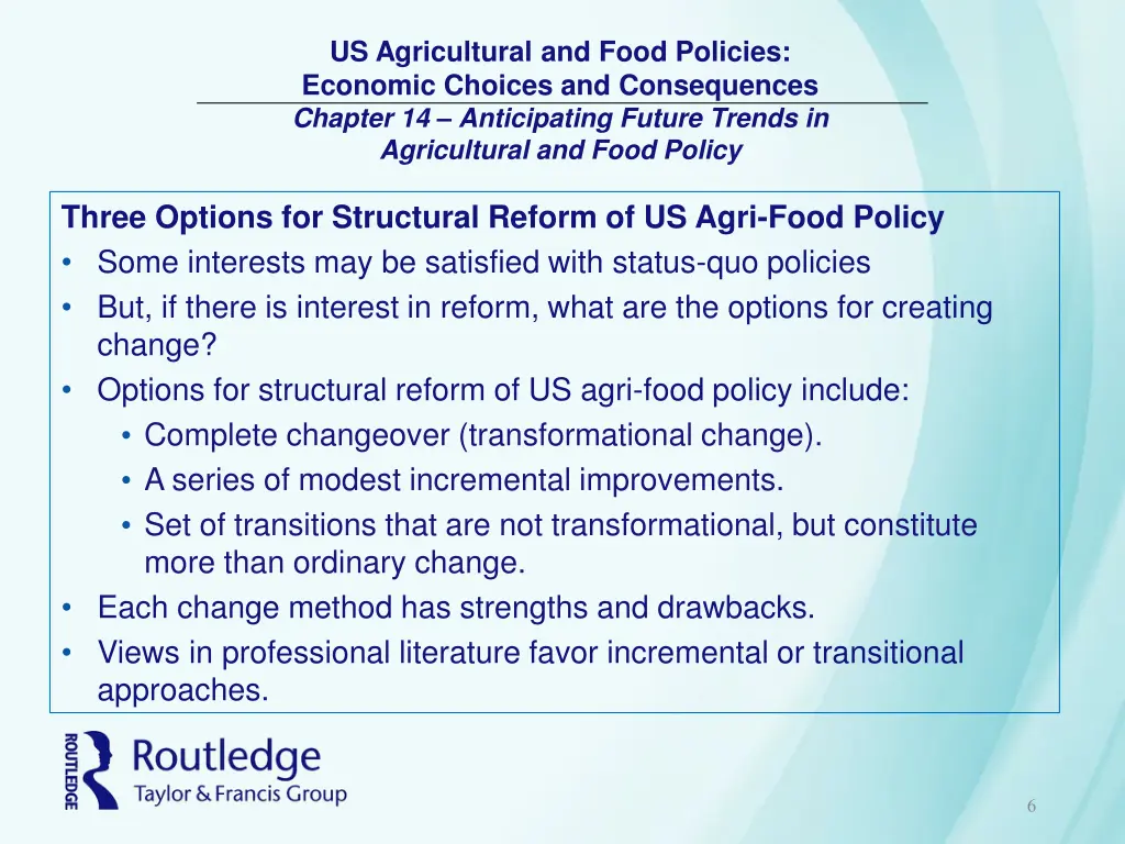 us agricultural and food policies economic 5