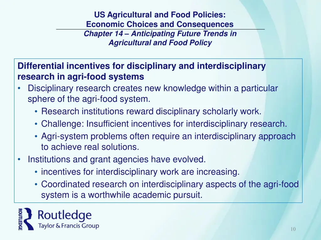 us agricultural and food policies economic 9