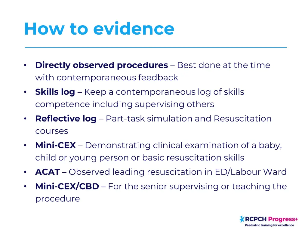 how to evidence