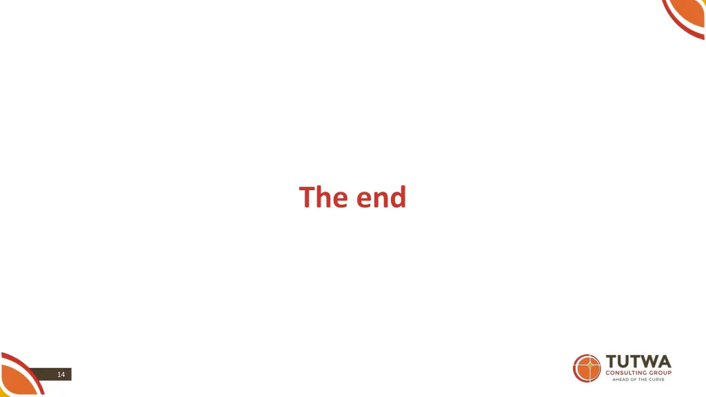 the end