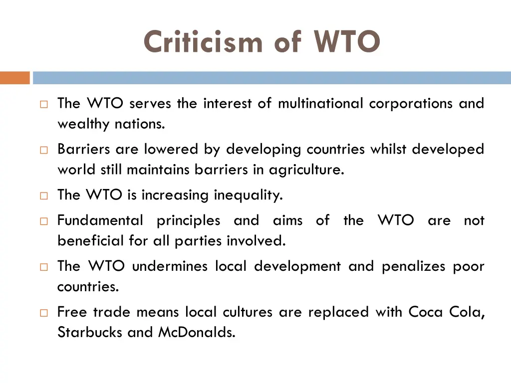 criticism of wto