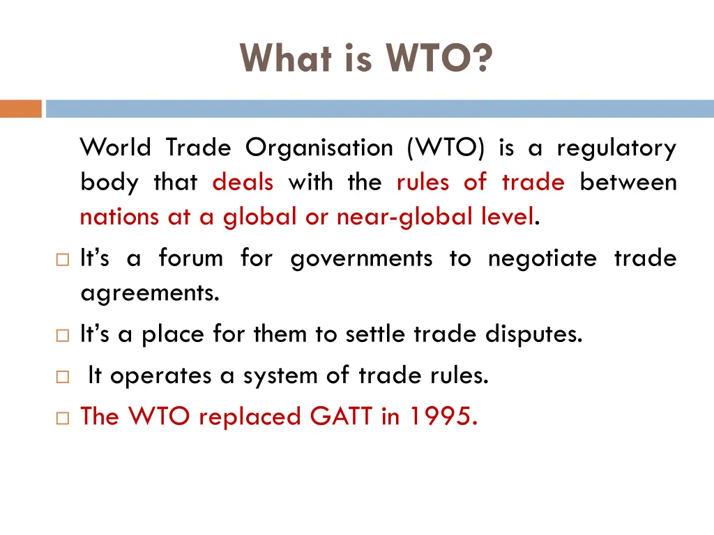 what is wto