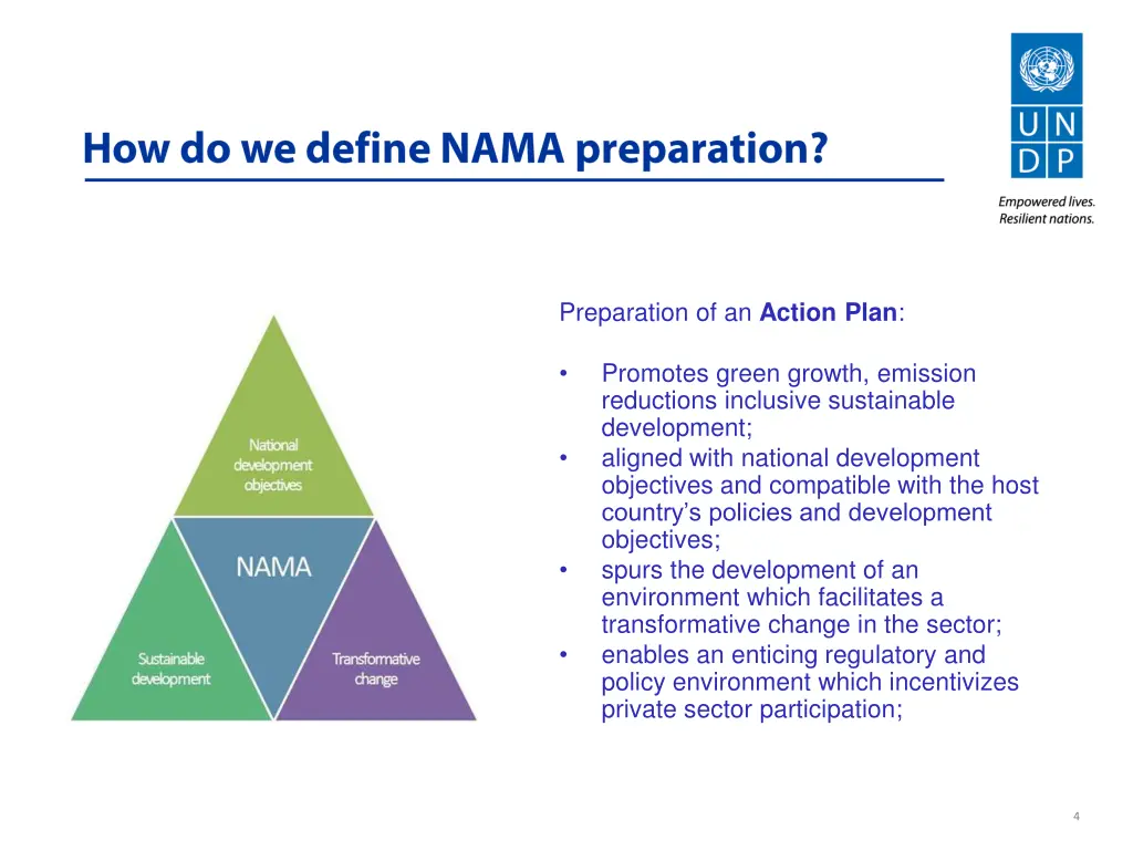 preparation of an action plan