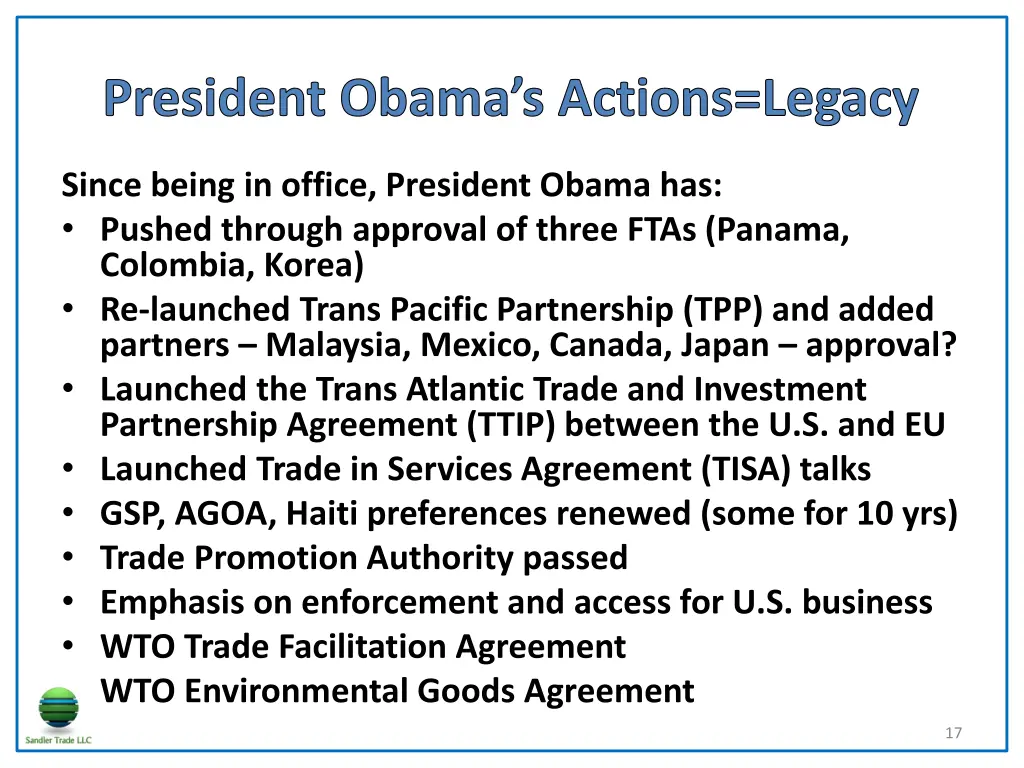 president obama s actions legacy