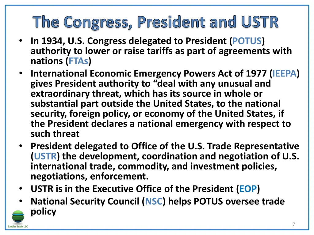 the congress president and ustr in 1934
