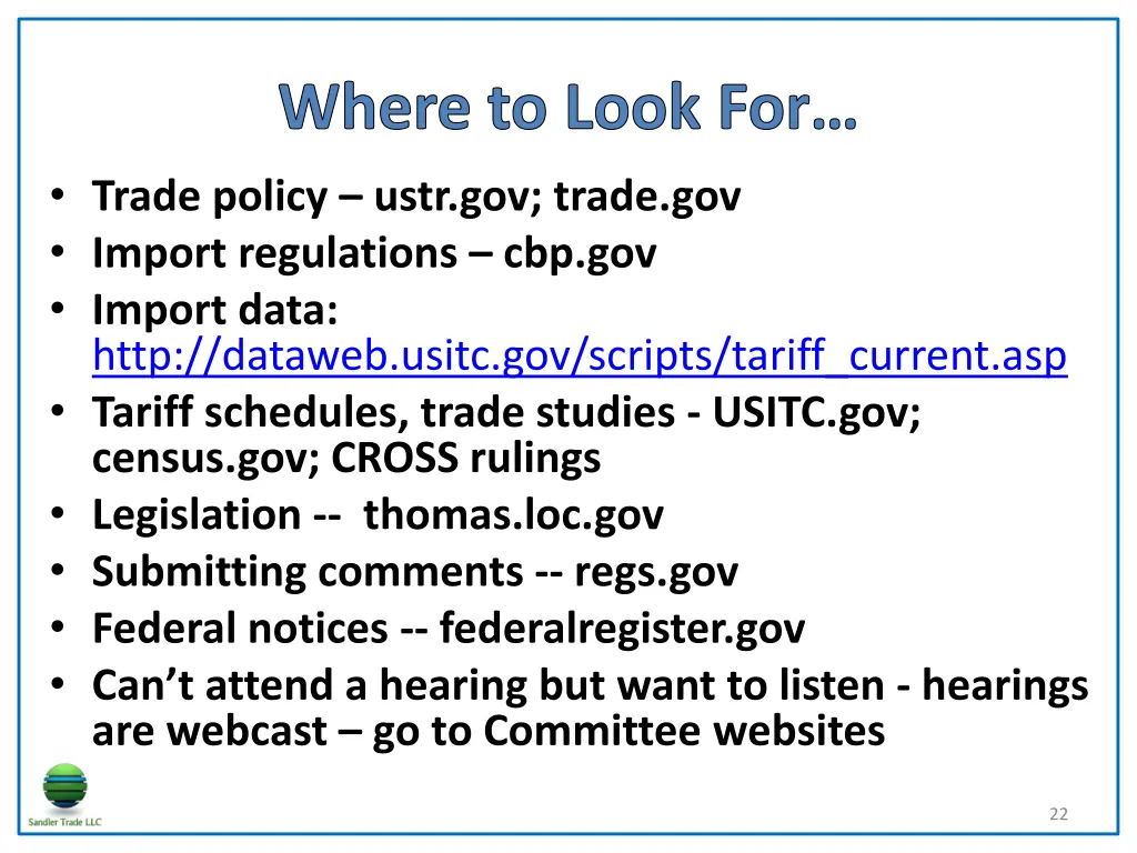 w here to look for trade policy ustr gov trade