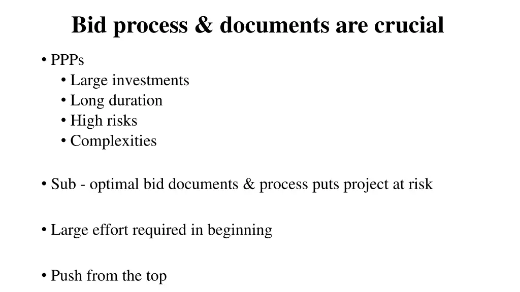 bid process documents are crucial