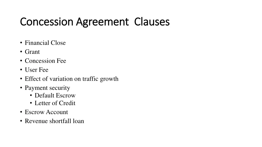 concession agreement clauses concession agreement 2