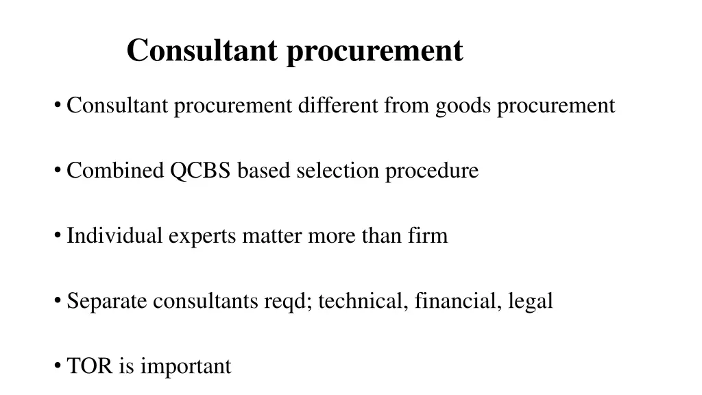 consultant procurement