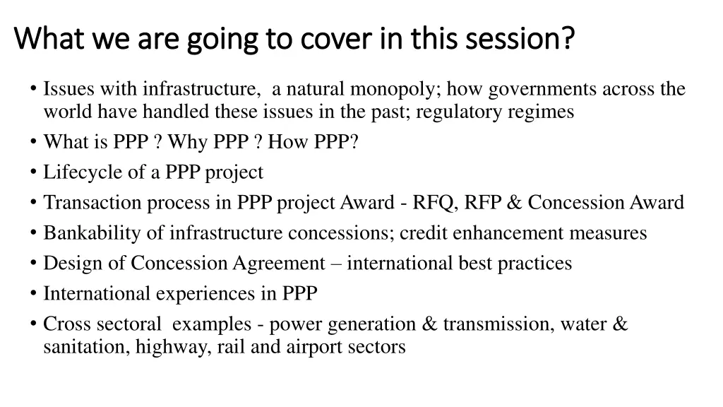 what we are going to cover in this session what