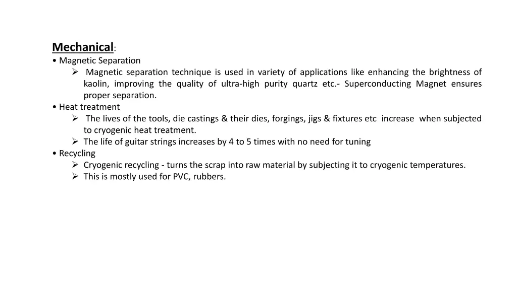 mechanical magnetic separation magnetic