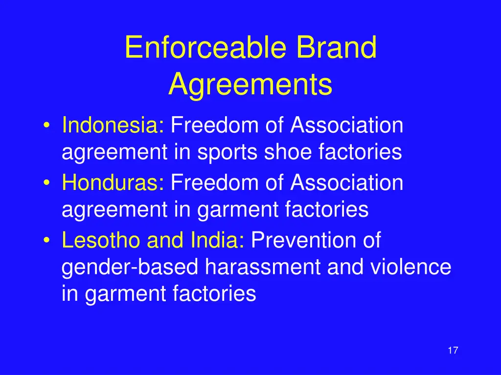 enforceable brand agreements indonesia freedom