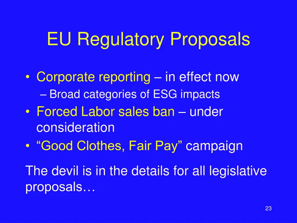 eu regulatory proposals