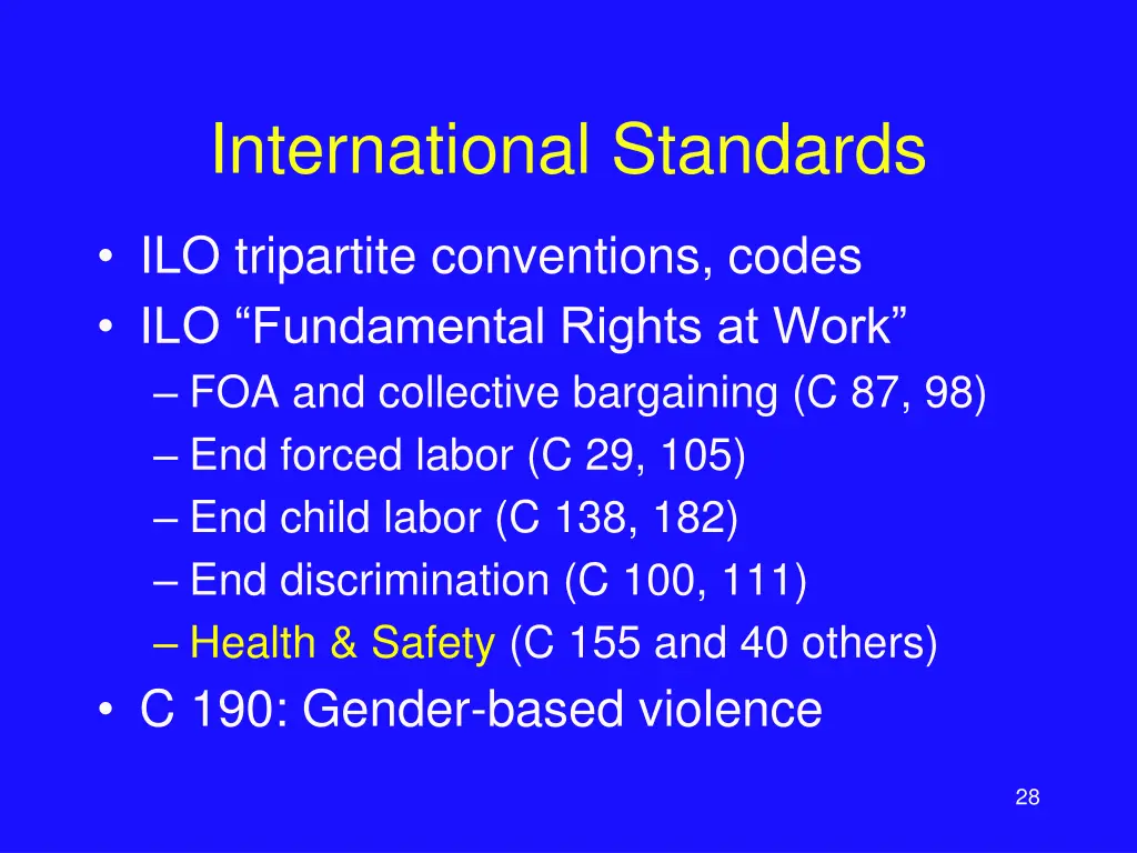 international standards