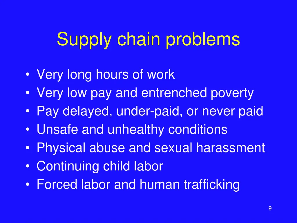 supply chain problems