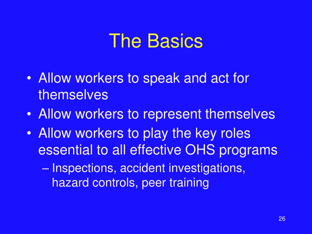 the basics