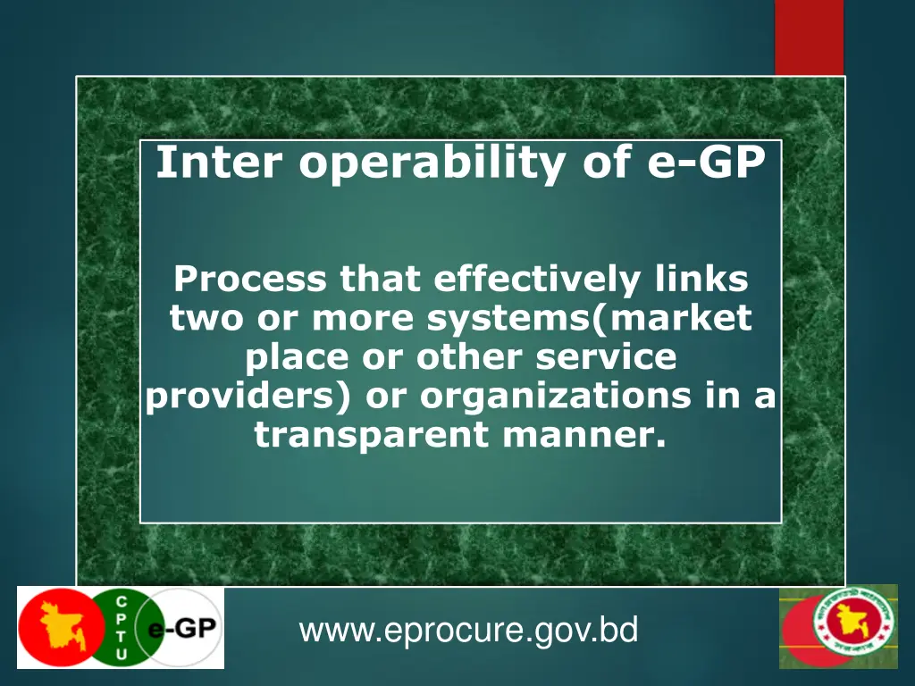 inter operability of e gp