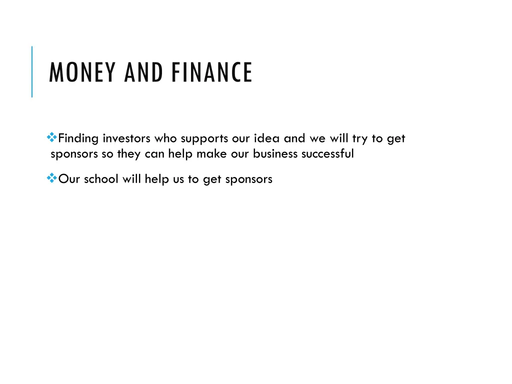 money and finance