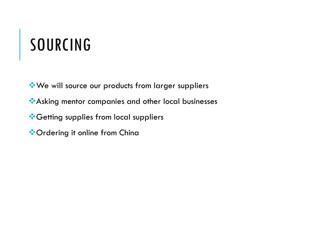 sourcing